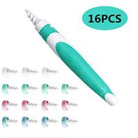 Ear Wax Remover Kit,Earwax Remover Tool Ear Wax Cleaning, Smart Spiral Swab Spiral Heads Earwax Remover  with 16 Replacement Soft Silicone Spiral Tips Suitable for Adults Or Children Soft and Safe