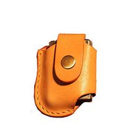 JYK-LQM Leather Lighter Pouch Holder Case-Orange1