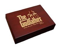 The Godfather Movie Cigar Humidor Personalized with Gold Inlay Officially Licensed Collectible by Movies On Glass