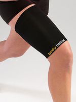 Body Helix Thigh Compression Sleeve - Full Thigh Helix Support Sleeves Wraps (Black, Small)
