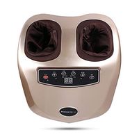 Neck Massager, Electric Foot Massager, Kneading Heating Mass Gun for Family (Color : Gold, Plug Type : EU Plug-220V)