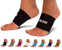 SB SOX Compression Arch Sleeves for Men & Women - Perfect Option to Our Plantar Fasciitis Socks - for Plantar Fasciitis Pain Relief and Treatment for Everyday Use with Arch Support (Black, Medium)