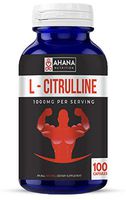 L-Citrulline Capsules by Ahana Nutrition – Nitric Oxide Booster Supplement to Help Support Circulation and Heart Health System (1000mg - 100 Capsules)