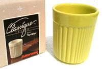 1960's Vintage Ceramic Tumbler Drinking Glass Classique Bath Rubber Queen (Saffron Yellow)