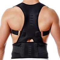 Adjustable Back Posture Corrector Spine Support Brace Shoulder Belt Correction Corrective Men Women,Black,M