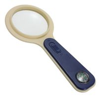 Handhold Reading Glass with LED light 5X Magnifying Handhold Eye Glass Reading Loupe Lens LED Light Magnifier Compass