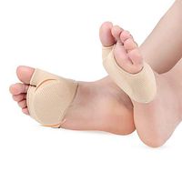 ZXR 2 Pairs Fabric Metatarsal Sleeve with Sole Cushion Gel Pads, Supports Metatarsalgia, Mortons Neuroma, Relieve Ball of Foot Forefoot Pain (Size : S)
