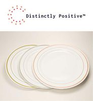 Distinctly Positive 60 Assorted Premium 9-inch Plates: Gold (20), Silver (20), Rose Gold (20) | Fancy Disposable Reusable Plastic Plates for Parties and Receptions!