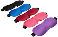 Ocean West Sleep Mask 4 + 1, 5 Pack New Design Light Blocking Sleep Mask, Adjustable, Comfortable Blindfold Best for Travel Shift Work Meditation 3D Eye Mask Shade Cover Eyepatch Shield Sleeping Aid