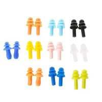Abicial 2pcs Silicone Ear Plugs Anti Noise Snore Earplugs Comfortable for Study Sleep