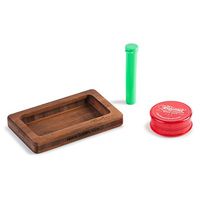 3 Item Bundle - Beamer Pocket Bamboo Rolling Tray, 3PC 62mm Acrylic Grinder, Beamer 98mm Squeeze Tubes