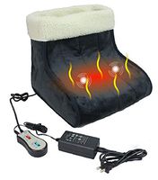 ObboMed MF-2060N Far Infrared Carbon Fiber Heated & Vibration Massage Foot Warmer/Boots/Slippers, 12V 22W – Far Infrared wavelength 8-15 μm (Health Range: 4-14 μm), Auto Off