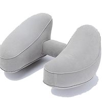 WAOBE H-Type Inflatable Pillow Double U Fast Inflatable Travel Care Neck Pillow Comfortable Portable Aircraft Pillow Neck Pillow Neck Pillow, Gray
