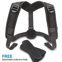 Back Posture Corrector for Women or Men Brace Spinal Support Neck Pain Relief Under Clothes Discreet Petite Universal Size with Adjustable Straps with Underarm Cushions