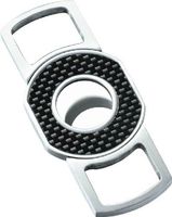 Visol VCUT40 Cabral Carbon Fiber Brushed Chrome Guillotine Cigar Cutter
