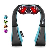 Shiatsu Back Shoulder and Neck Massager with Heat - Electric Deep Tissue 4D Kneading Massage for Shoulder, Back and Neck - Best Gifts for Women/Men/mom/dad - FDA Approved (Blue 2)