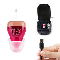 TKING Mini Hearing Amplifier, Sound Amplifier, Invisible in Ear Canal,Digital Noise Reduction Feedback Cancelling,Trimmer Volume Control (Red)