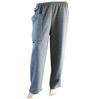 XIHAA Renal Biliary Fistula Old Man Nursing Pants, Drainage Bag Waist Side Collecting Urine Bag Urinary Catheter Incontinence Patient Outing Pants Gray,(Rightsidepocket),LL