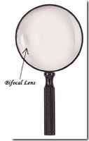 Extra Large Jumbo 2x & 5x Bifocal Handheld Magnifer - 2 Power Lens