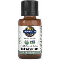 Garden of Life Essential Oil, Eucalyptus 0.5 fl oz (15 mL), 100% USDA Organic & Pure, Undiluted & Non-GMO - for Diffuser, Aromatherapy, Meditation - Clarity & Focus, Stimulate, Invigorate, Refresh