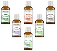 Essential Oil Set 6-30 ml. Therapeutic Grade 100% Pure Tea Tree, Lavender, Eucalyptus, Lemongrass, Peppermint & Sweet Orange. for Skin, Body and Aromatherapy Diffuser