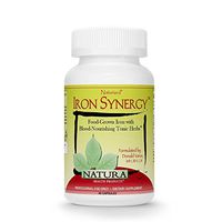 Iron Synergy by Natura Health Products - 30mg Food-Grown Iron Complex with Blood Building Herbs - 90 Capsules