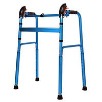 Lour Folding Lightweight Aluminium Walking Frame - Elderly Walker Disabled Crutch Trekking Pole Rehabilitation Equipment
