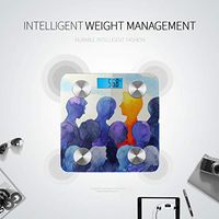 Bluetooth Electric Scales for Weight Artistic Cartoon Cute Pretty Doodle Scales for Body Weight Body Fat Composition Monitor Analyzer with Smartphone App for Body Management-396 Lbs