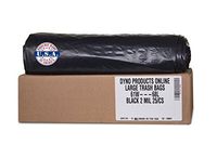 Dyno Products Online™ -95 Gallon Black, 2 Mil Thick Toter, Trash Bag. 25/case