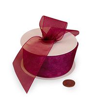 Wine Shimmer Sheer Organza Ribbon 1 1/2" X 25 Yards