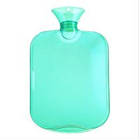 GUAngqi Simple Mini Hand Warm Water Bottle Water Injection Explosion-Proof Hot Water Bottles Winter Gift Portable Transparent Hand Warmer Water Bag,Green,PVC