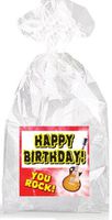 Happy Birthday Guitar You Rock! Party Favor Bags with Ties - 12pack