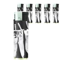Kittens In Stockings Cute Cats Butane Refillable Electronic Lighter Set of 5 Pieces D-157