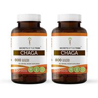 Chaga 120 Capsules(2 pcs.), 800 mg, Wildcrafted Chaga (Inonotus obliquus) Dried Whole Mushroom (2x120 Capsules)