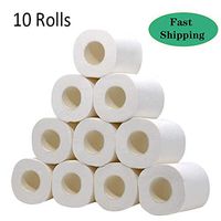 Paper Towels 10 Rolls Ultra Soft Mega Roll Toilet Paper, White 3-Layers Standard Rolls Great For Kitchen and Washroom.