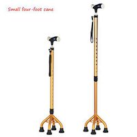 ZXQL Crutch Walking aids, Old People Crutches Telescopic Four Legs Walking Stick Small Corner Cane The Elderly Non-Slip Single Turn Adjust Disabled Walker Bearing Strong