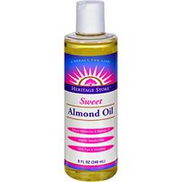 Almond Oil Sweet w/Vitamin E Heritage Store 8 oz Liquid