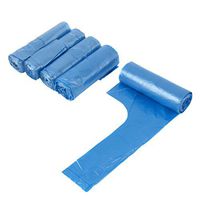 uxcell Polyethylene Home Kitchen Hand-held Trash Container Garbage Bags 5 Rolls Blue