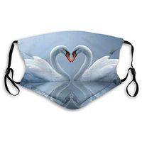 Couples Swan Protective Mask with Gasket Disposable Water Repellent Multilayer Filter Adult Sunscreen Large Mask M