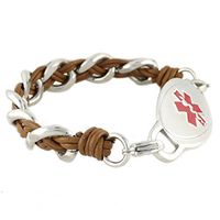 N Style ID Men's Jax Personalized Medical Alert Bracelet Red ID 8 1/2