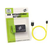 1PCS 9V 400mAh Lipo Battery Pack li-ion Lithium Micro USB Rechargeable Batteries with Micro USB CableFor Meter and Fire Alarm