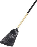 Carlisle 4167903 Flo-Pac Synthetic Corn Warehouse/Janitor Broom with Wood Handle, Polypropylene Bristles, 57" Overall Length, Black (Case of 12)