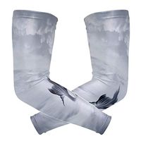 LEVEIS Mermaid Arm Sleeves UV Protection for Men Women Sunblock Protective Gloves Running Golf Cycling Driving Long Arm Cover 1 Pair