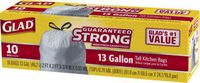 Glad Kitch Tl Drawstring Trsh Bg 13Gal WHI 15/10