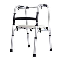 Giow Aluminum Walker, Old Crutches, Disabled, Four-Legged, with No Wheels, Stable and Durable