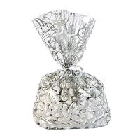 Fun Express - Silver Swirl Cello Bags (dz) for Wedding - Party Supplies - Bags - Cellophane Bags - Wedding - 12 Pieces
