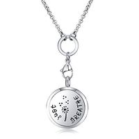 MESINYA Just Breathe (Medium) Aromatherapy/316L s.steel Essential Oils Diffuser Locket Necklace (Medium 25mm)
