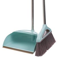 CHAOZHAOHENG TreeLen Dust Pan and Broom/Dustpan Cleans Broom Combo with 40"/52" Long Handle for Home Kitchen Room Office Lobby Floor Use Upright Stand up Dustpan Broom Set