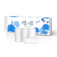 Wusad Hygienic Roll Paper Coreless Strong soft Paper Towels White Toilet Roll Tissue Roll Pack Of 10 4Ply Paper Towels