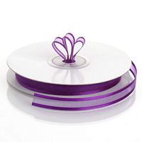 Tableclothsfactory 3/8" Satin Edge Organza-Purple